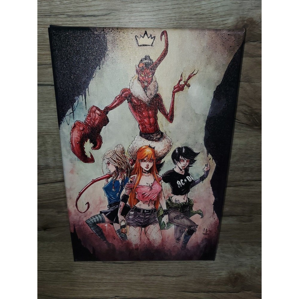 Canvas Print Himboy And The Powerpuff Girls by Marcelo Ventura